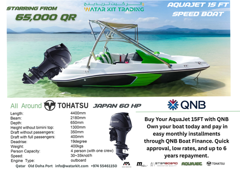 AquaJet 15 ft SpeedBoat 60HP